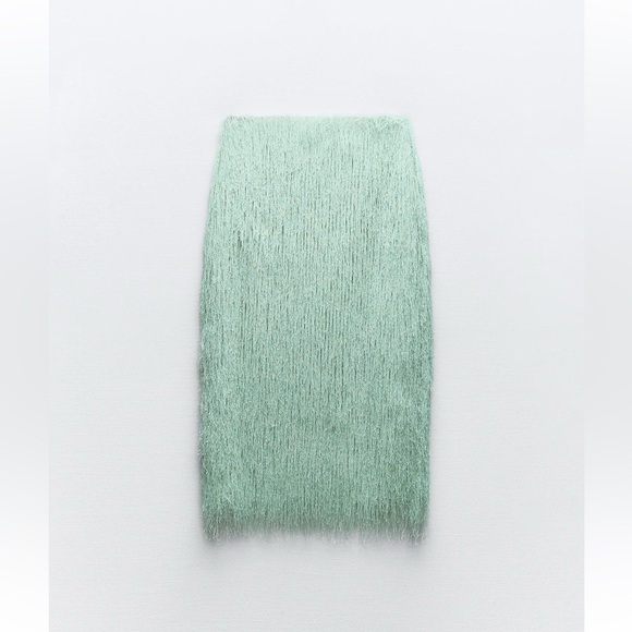 Nwt zara fringed midi skirt size S - Picture 4 of 6